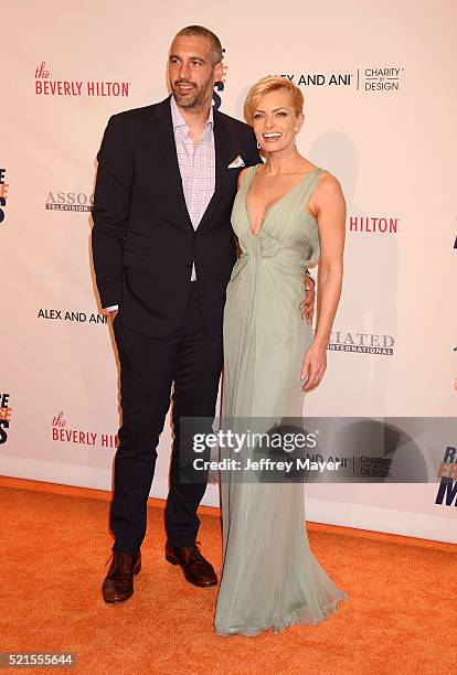 Actress Jaime Pressly and Hamzi Hijazi attend the 23rd Annual Race To Erase MS Gala at The Beverly Hilton Hotel on April 15, 2016 in Beverly Hills,...