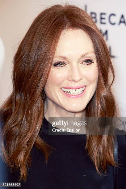 Actress Julianne Moore attends the 'Wolves' premiere during 2016 Tribeca Film Festival at SVA Theatre on April 15, 2016 in New York City.