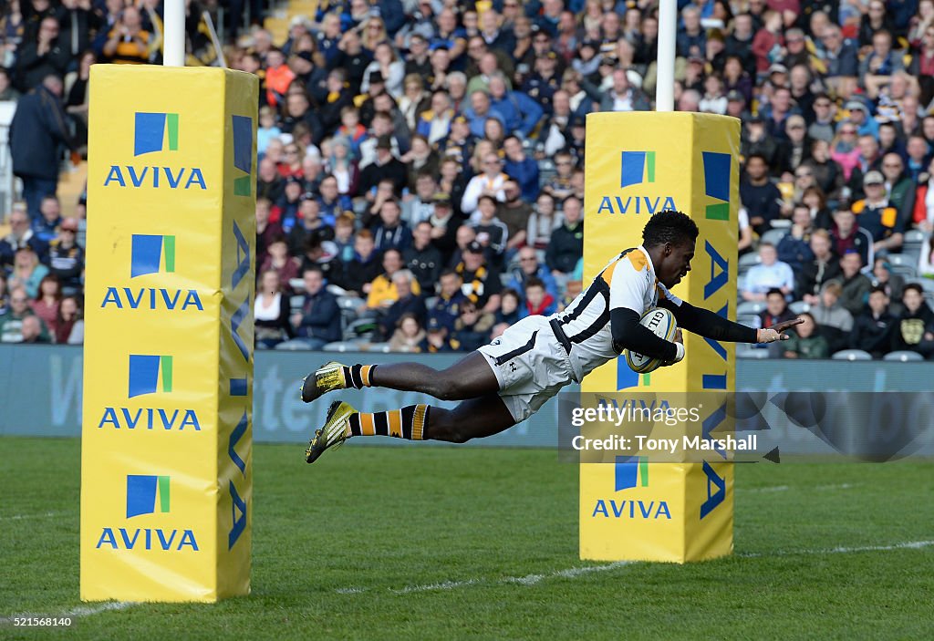 Worcester Warriors v Wasps - Aviva Premiership