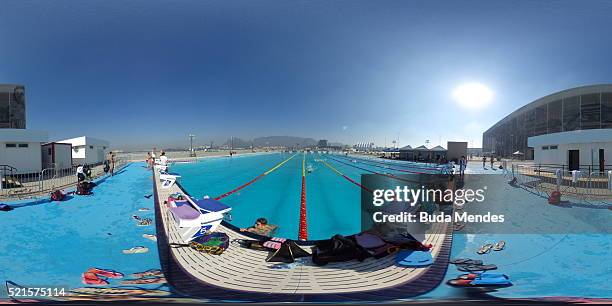 General view of the Olympic aquatic venue during the Maria Lenk Swimming Trophy - Aquece Rio Test Event for the Rio 2016 Olympics at the Olympic Park...