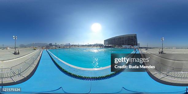 General view of the Olympic aquatic venue during the Maria Lenk Swimming Trophy - Aquece Rio Test Event for the Rio 2016 Olympics at the Olympic Park...