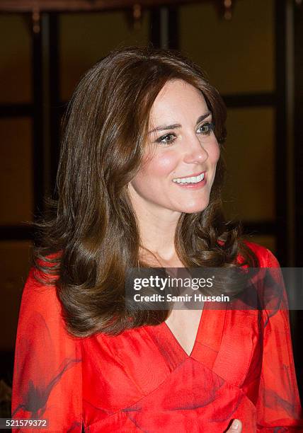 Catherine, Duchess of Cambridge attends a reception for British nationals in Bhutan and Bhutanese people with strong links to the UK on April 15,...