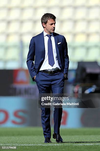 Nicola Rizzoli referee during the Serie A match between Carpi FC and Genoa CFC at Alberto Braglia Stadium on April 16, 2016 in Modena, Italy.