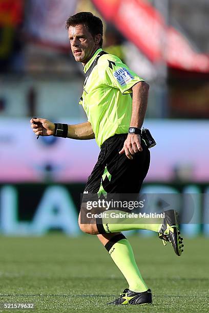 Nicola Rizzoli referee during the Serie A match between Carpi FC and Genoa CFC at Alberto Braglia Stadium on April 16, 2016 in Modena, Italy.