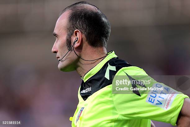 Assistant referee during the Serie A match between Carpi FC and Genoa CFC at Alberto Braglia Stadium on April 16, 2016 in Modena, Italy.