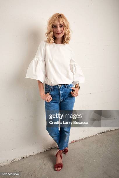 Actress Caitlin FitzGerald from "Always Shine" poses at the Tribeca Film Festival Getty Images Studio on April 15, 2016 in New York City.