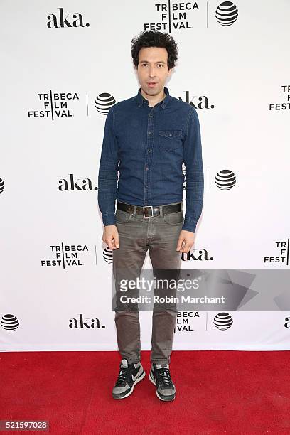 Actor Alex Karpovsky attend the "Folk Hero & Funny Guy" Premiere during the 2016 Tribeca Film Festival at SVA Theater 1 on April 16, 2016 in New York...