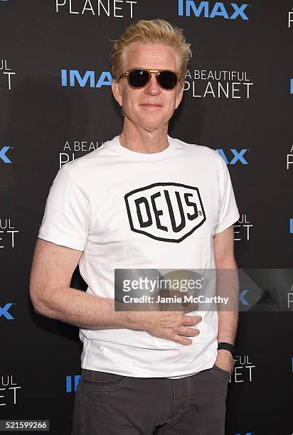Actor Matthew Modine attends the New York premiere of "A Beautiful Planet" at AMC Loews Lincoln Square on April 16, 2016 in New York City.