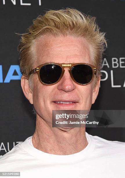 Actor Matthew Modine attends the New York premiere of "A Beautiful Planet" at AMC Loews Lincoln Square on April 16, 2016 in New York City.