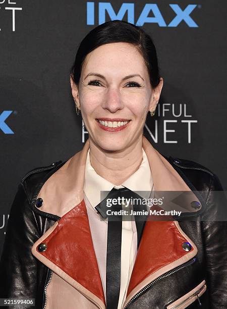 Author Jill Kargman attends the New York premiere of "A Beautiful Planet" at AMC Loews Lincoln Square on April 16, 2016 in New York City.