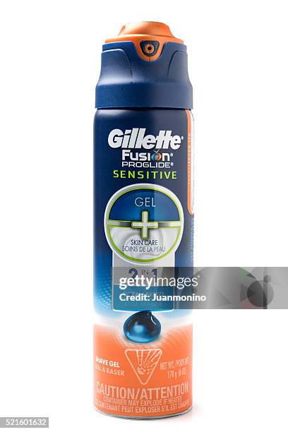 gillette fusion shaving gel - gillette stockfoto's en -beelden