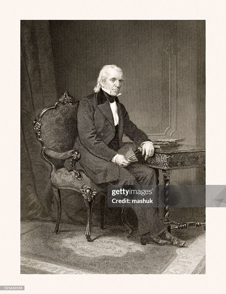 James Knox Polk , 19 century portrait