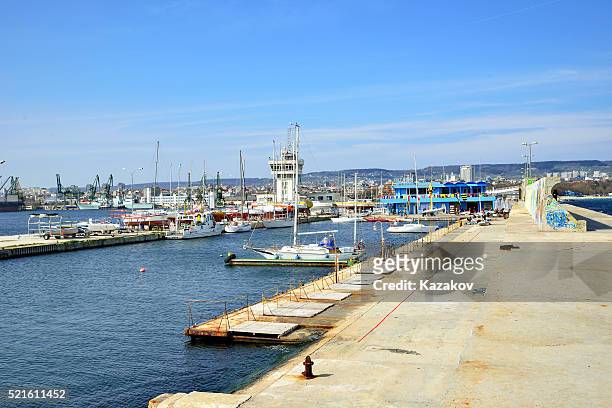 marina port varna, bulgaria - varna stock pictures, royalty-free photos & images