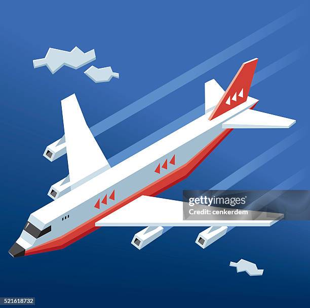 isometric cargo plane - air freight vector stock illustrations