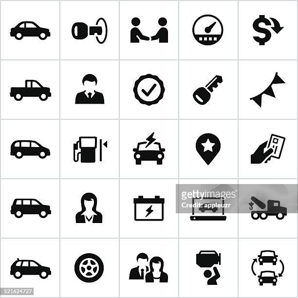 ilustraciones, imágenes clip art, dibujos animados e iconos de stock de iconos de auto sucursal negro - car key
