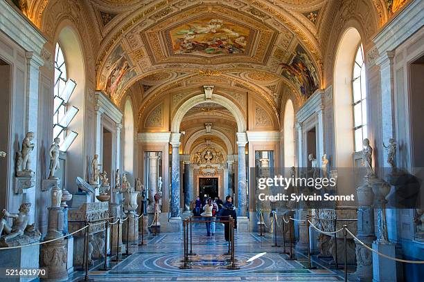 gallery of the candelabra at the vatican museums - vatican museums ストックフォトと画像
