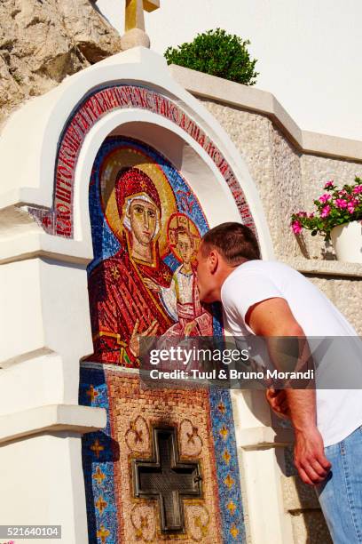 montenegro, ostrog monastery - ostrog monastery stock pictures, royalty-free photos & images