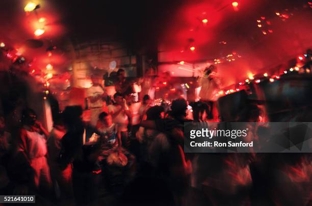 nightclub excitement - nightclub crowd stock pictures, royalty-free photos & images