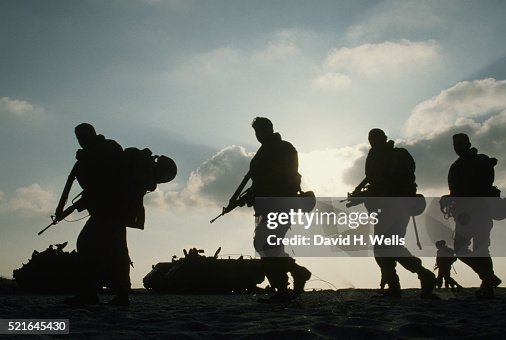 Silhouette of Soldiers Silhouette of Soldiers