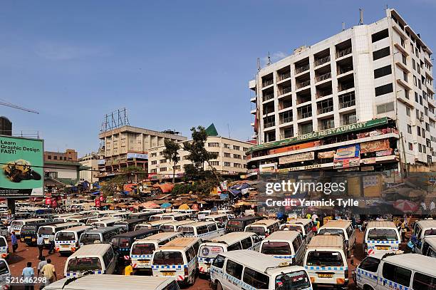 taxi-park in kampala, uganda - kampala stock pictures, royalty-free photos & images