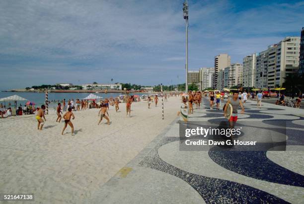 copacabana beach at rio - copacabana stock pictures, royalty-free photos & images