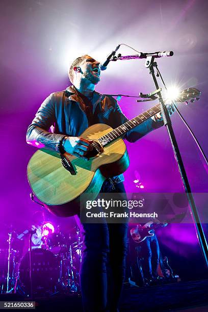 British singer James Morrison performs live during a concert at the Huxleys on April 16, 2016 in Berlin, Germany.