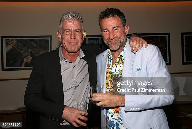 Executive Producer Anthony Bourdain and Ken Friedman attend the CNN Films and ZPZ Production premiere party celebrating Jeremiah Tower: The Last...