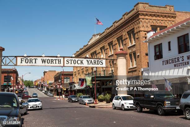 fort worth stock yards sign, texas - fort worth stock pictures, royalty-free photos & images