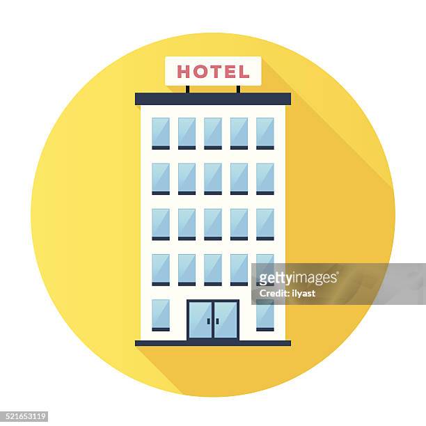 das hotel icon - bürogebäude stock-grafiken, -clipart, -cartoons und -symbole