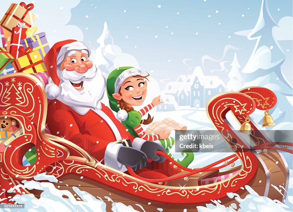 Santa Claus Is Coming To Town High-Res Vector Graphic - Getty Images