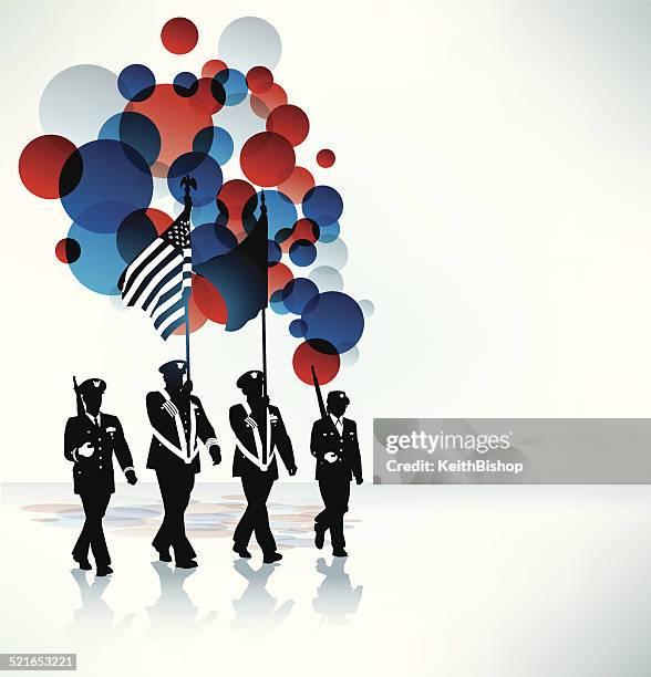 military marching band background - space cadet stock illustrations