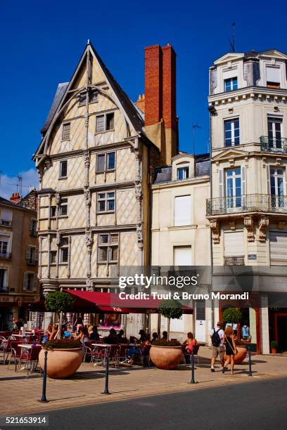 france, maine-et-loire, angers, adam house from 16 century - maine et loire stock pictures, royalty-free photos & images