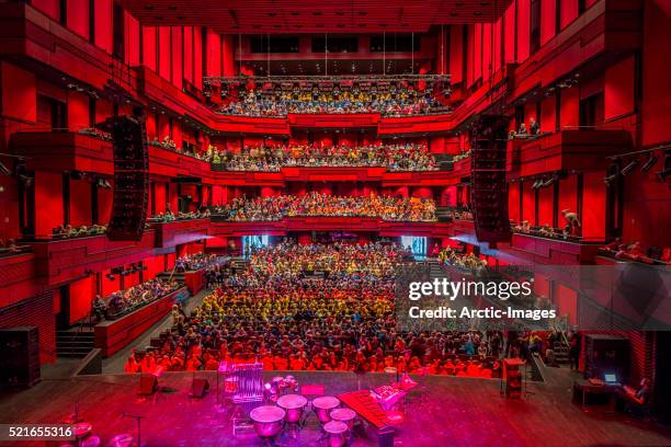 interior of large theater, reykjavik, iceland - harpa imagens e fotografias de stock