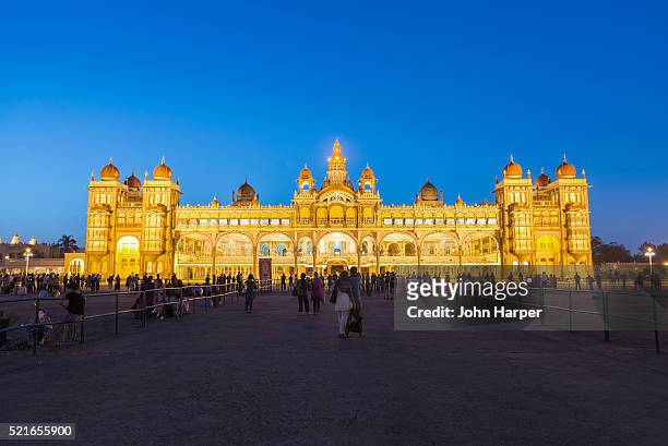 mysore palace, karnataka, india - maharaja palace stock pictures, royalty-free photos & images