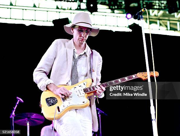 Bradford Cox of Deerhunter performs onstage during day 2 of the 2016 Coachella Valley Music & Arts Festival Weekend 1 at the Empire Polo Club on...