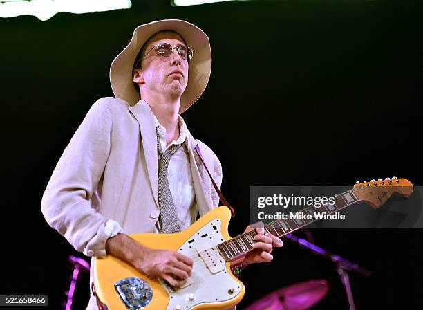 Bradford Cox of Deerhunter performs onstage during day 2 of the 2016 Coachella Valley Music & Arts Festival Weekend 1 at the Empire Polo Club on...