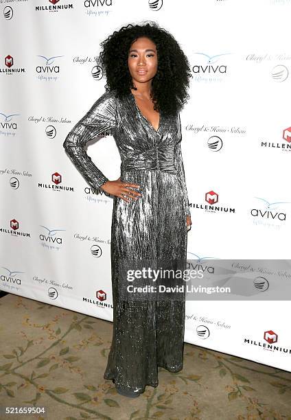 Singer Judith Hill attends A Gala to honor Avi Lerner and Millennium Films at The Beverly Hills Hotel on April 16, 2016 in Beverly Hills, California.