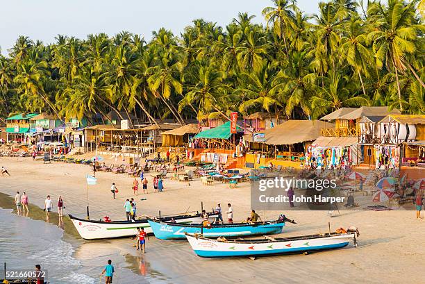 beach in goa, india - karnataka stock-fotos und bilder