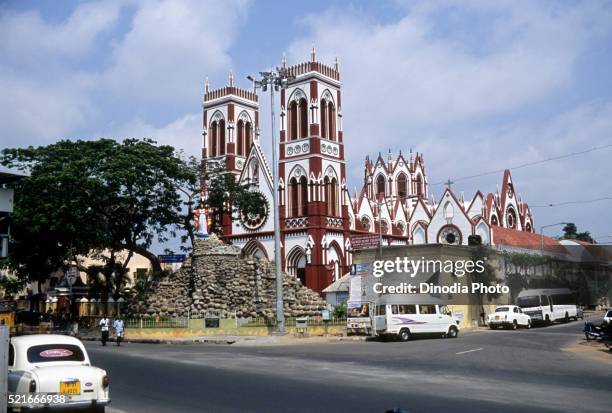 church of sacred heart, pondicherry, tamil nadu, india - pondicherry stock pictures, royalty-free photos & images