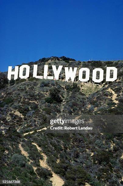 hollywood sign - hollywood hills foto e immagini stock
