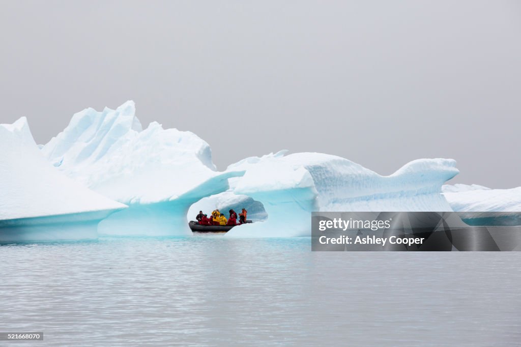 Icebergs oof Curverville Island on the Antarctic Peninsular,