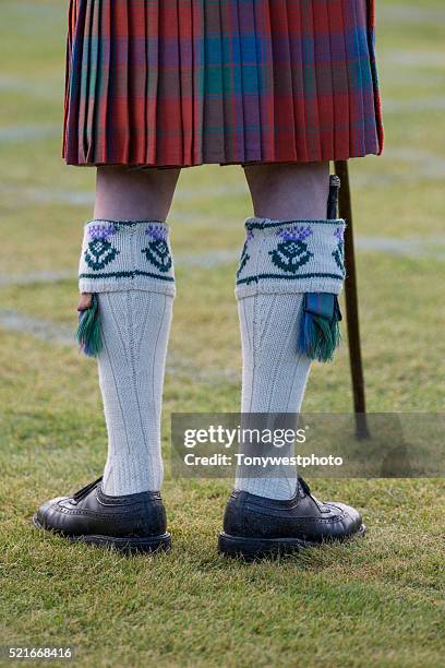 steward at the braemar gathering - kilt stock pictures, royalty-free photos & images