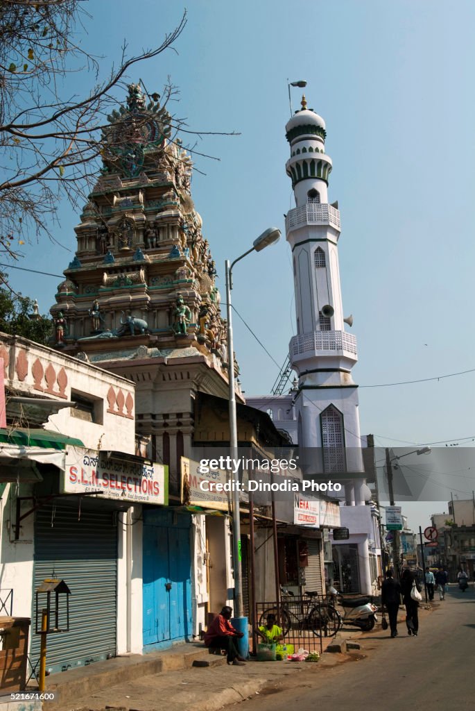 Sri Lakshmi Narasimhaswami Temple And Juma Masjid In Shivajinagar ...