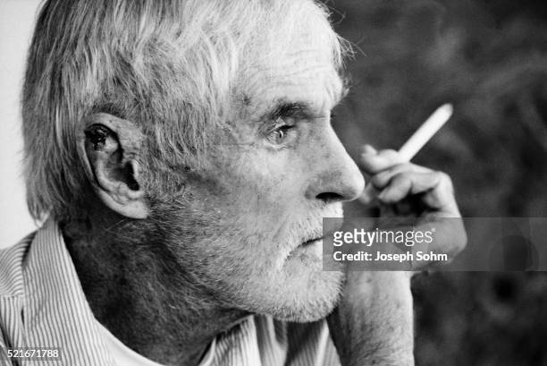 LSD Activist Timothy Leary Smoking Cigarette
