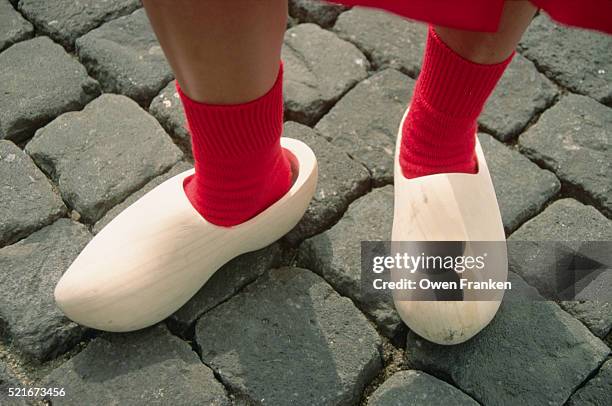 dutch wooden clogs - clogs stock pictures, royalty-free photos & images