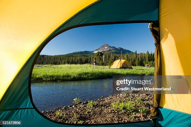 camping near broken top mountain - north cascades national park stock pictures, royalty-free photos & images