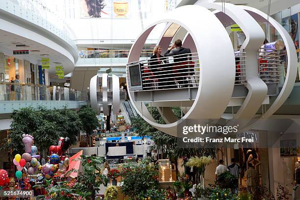 interior of europa shopping mall in vilnius - lithuania stock pictures, royalty-free photos & images