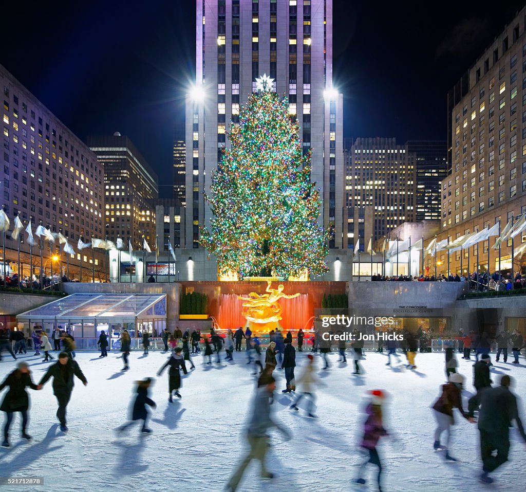 The Rink at Rockefeller Center during The Holidays, New York City.