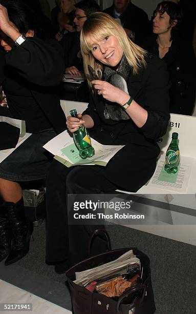 Amy Astley, editor at Teen Vougue, attends the Jeffrey Chow Fall 2005 fashion show during the Olympus Fashion Week at Bryant Park February 10, 2005...
