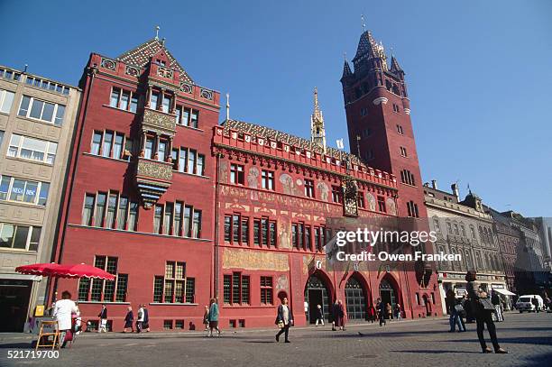 rathaus of basel - bale stock-fotos und bilder